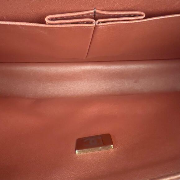 Chanel Metallic Lambskin Quilted Medium Double Flap Golden - Picture 5 of 12